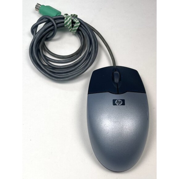 HP Wired PS/2 3-Button N3 Ball Scroll MOUSE Gray Untested - Picture 1 of 2